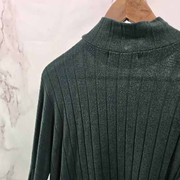 Eri Ali Shirt Womens Small Turtleneck Dark Forest Rib Hacci Plush Fiona - Picture 6 of 11